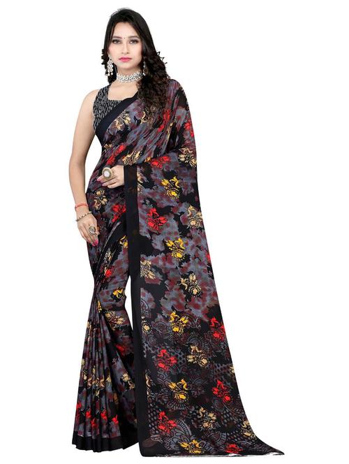 printed saree with blouse - 19886353 - Very Small Image - 1