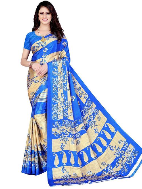 printed saree with blouse - 19886547 - Very Small Image - 1