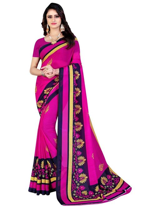 printed saree with blouse - 19886551 - Very Small Image - 1