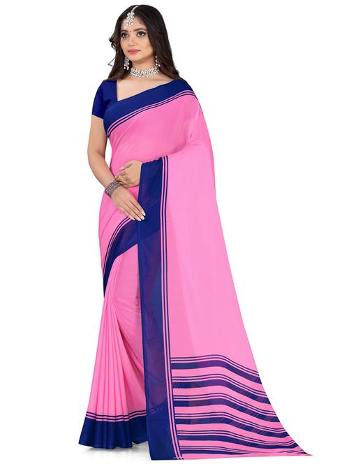 stripe printed saree - 19887770 - Very Small Image - 1