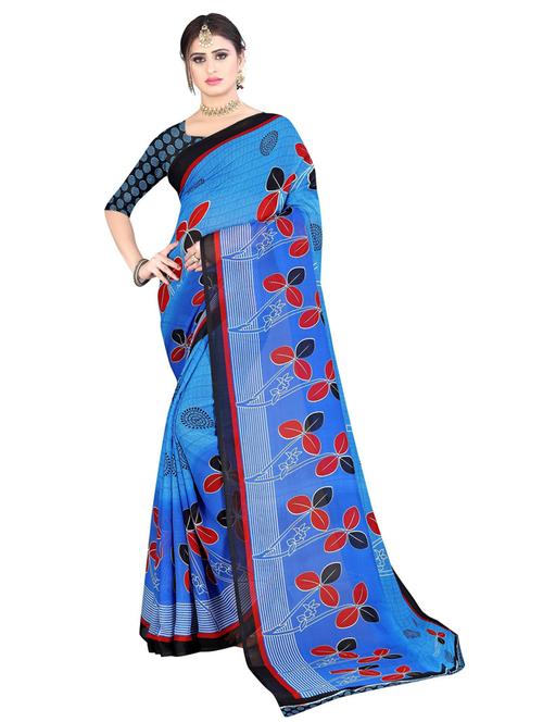 floral printed saree - 19887833 - Very Small Image - 1