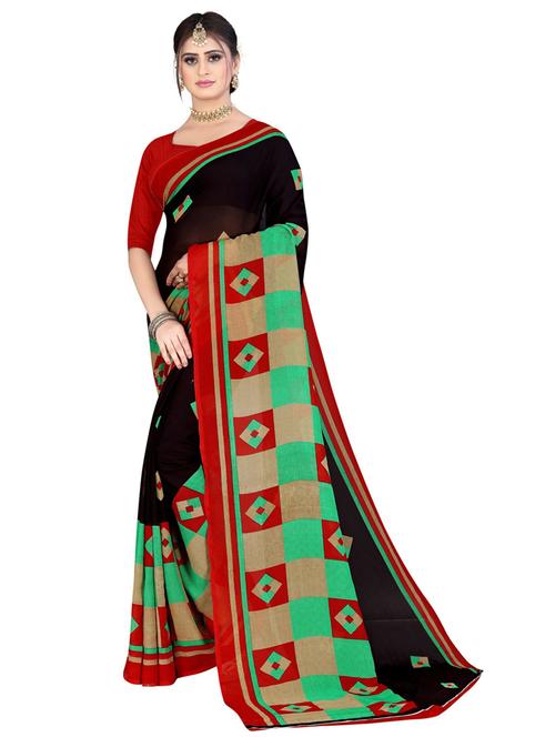 geometric printed saree - 19887842 - Very Small Image - 1