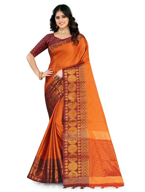 ethnic motif venkatagiri saree - 19887870 - Very Small Image - 1
