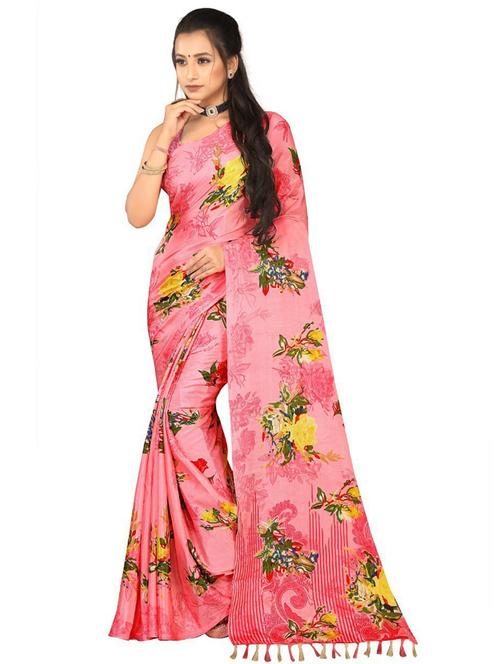 floral printed saree - 19887886 - Very Small Image - 1