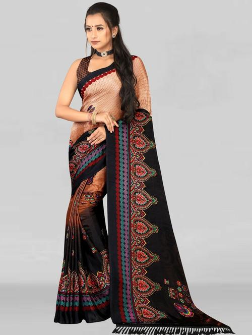 women's self design multi colored saree - 19887901 - Very Small Image - 1
