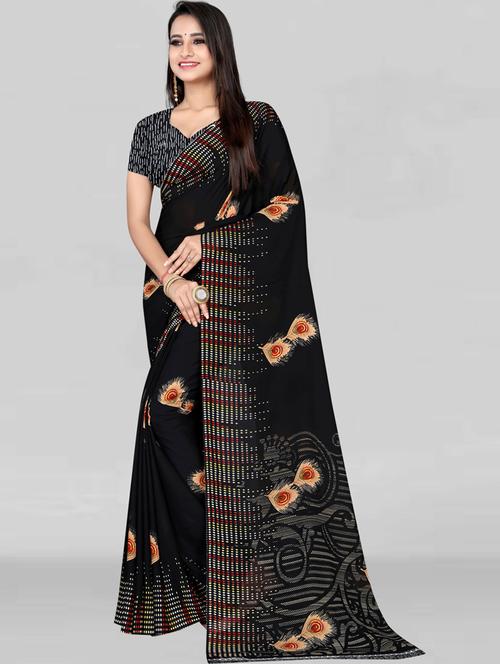 floral printed saree - 19887930 - Very Small Image - 1