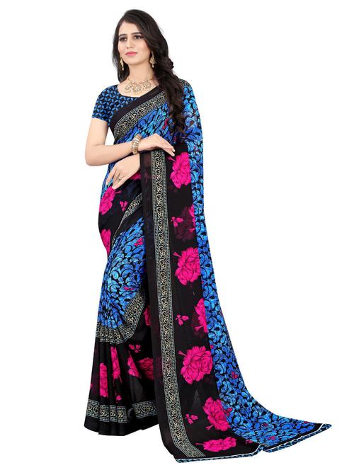 printed saree with blouse - 19888023 - Very Small Image - 1