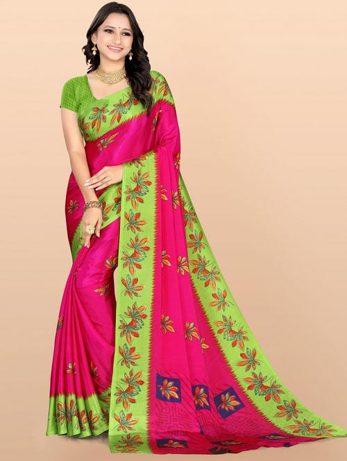 printed saree with blouse - 19888042 - Very Small Image - 1