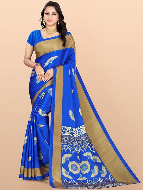 printed saree with blouse - 19888056 - Very Small Image - 1