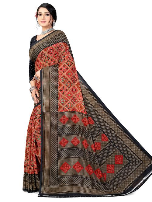 printed saree with blouse - 19888060 - Very Small Image - 1