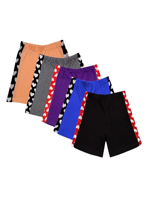 set of 4 printed girl's shorts - 19888769 - Very Small Image - 1
