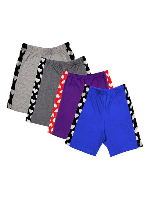 set of 4 printed girl's shorts - 19888772 - Very Small Image - 1