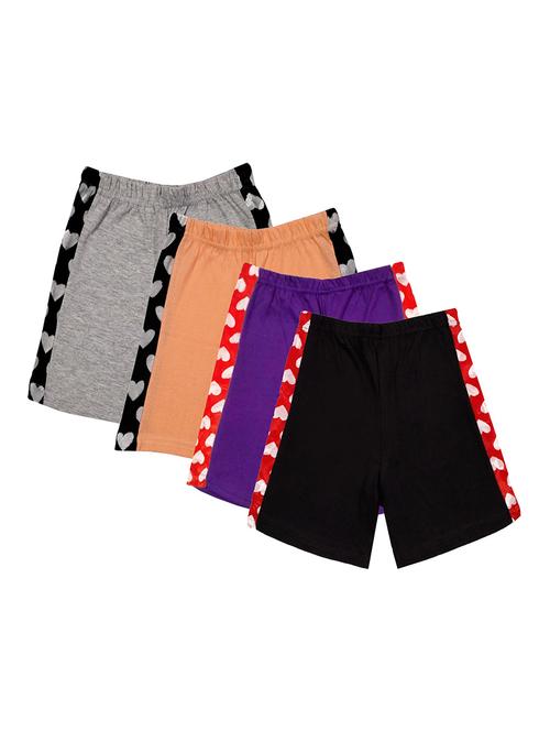 set of 4 printed girl's shorts - 19888775 - Very Small Image - 1