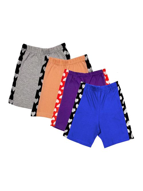 set of 4 printed girl's shorts - 19888776 - Very Small Image - 1