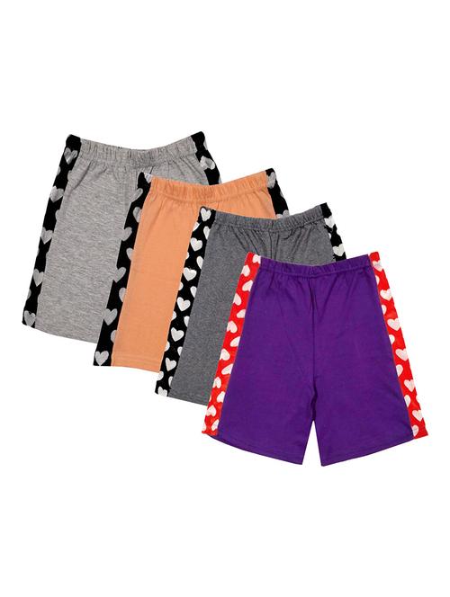set of 4 printed girl's shorts - 19888781 - Very Small Image - 1