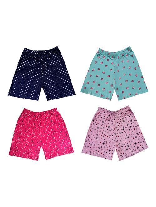 set of 4 printed girl's shorts - 19889044 - Very Small Image - 1