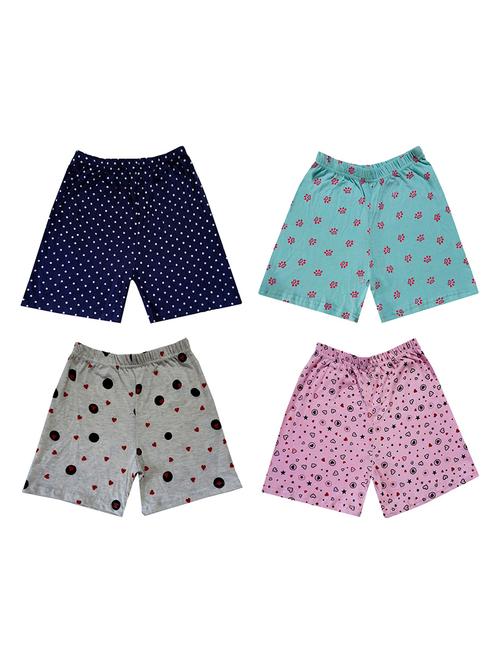 set of 4 printed girl's shorts - 19889048 - Very Small Image - 1