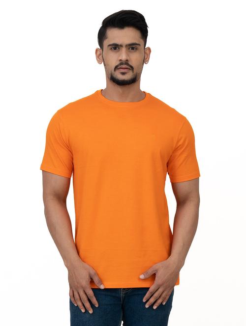 round neck solid cotton t-shirt - 19889769 - Very Small Image - 1