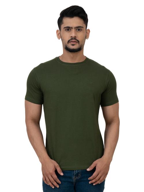 round neck solid cotton t-shirt - 19889771 - Very Small Image - 1
