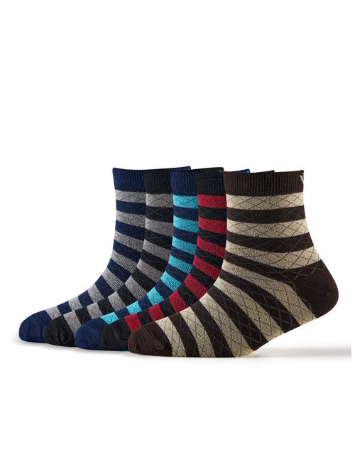 pack of 5 multi colored printed sock - 19889796 - Very Small Image - 1