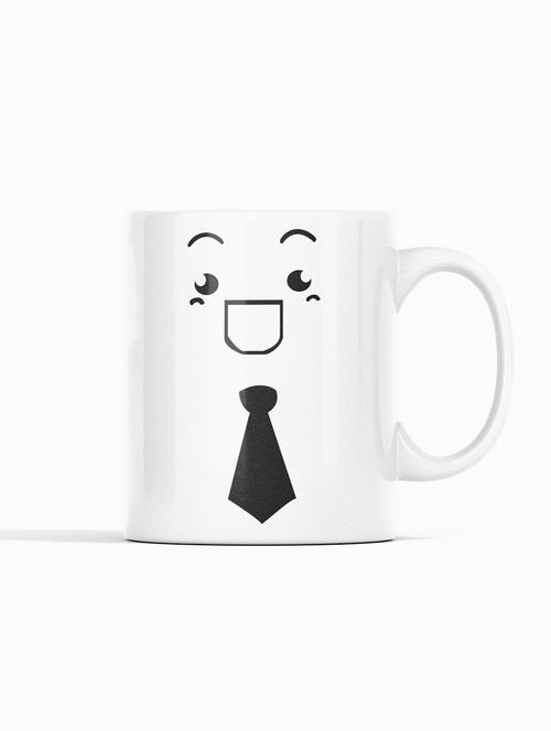 open mouth with a tie emoji- emoji printed coffee mugs for emoji lovers - 19890618 - Very Small Image - 1