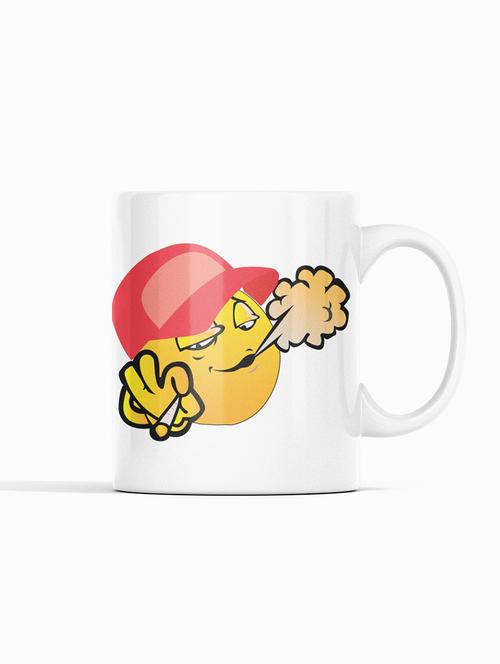 puffing weed emoji printed- emoji printed coffee mugs for emoji lovers - 19890660 - Very Small Image - 1