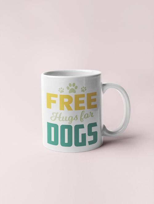 free hugs for dogs -printed coffee mugs for pet lovers - 19890731 - Very Small Image - 1