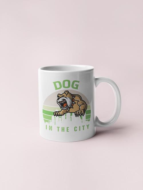 dog in the city -printed coffee mugs for pet lovers - 19890777 - Very Small Image - 1