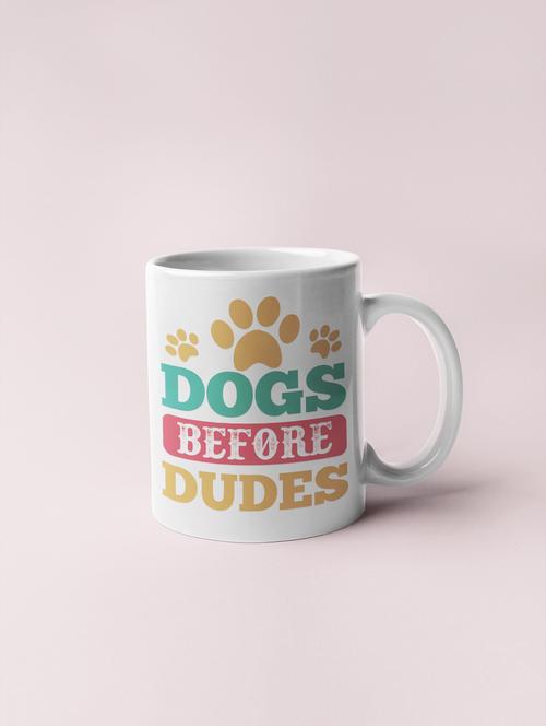 dogs before dudes -printed coffee mugs for pet lovers - 19890781 - Very Small Image - 1