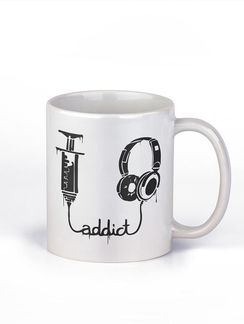 music addicted - white - printed mug - personalized coffee or tea mug - 19890824 - Very Small Image - 1