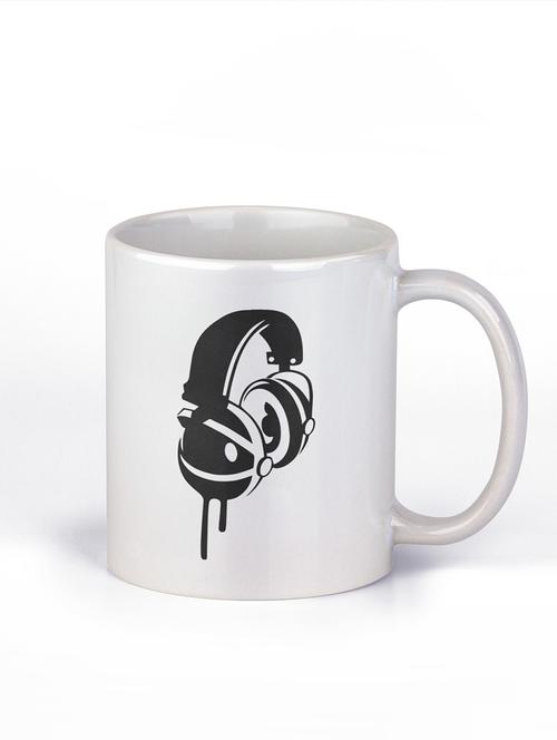 headphone base - white - printed mug - personalized coffee or tea mug - 19890826 - Very Small Image - 1