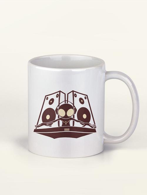 speaker with ghost - white - printed mug - personalized coffee or tea mug - 19890860 - Very Small Image - 1