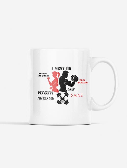 i must go beat mode, no pain, only gain - printed coffee mugs for gym lovers white - 19890896 - Very Small Image - 1