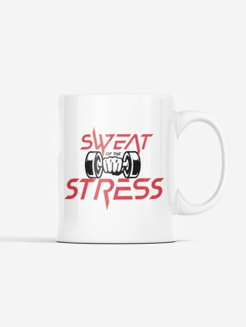 sweat, stress - printed coffee mugs for gym lovers - 19890957 - Very Small Image - 1