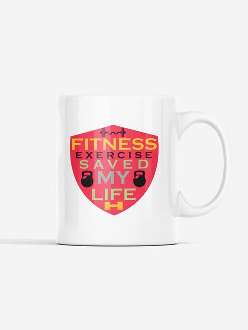 fitness exercise saved my life (bg shield) - printed coffee mugs for gym lovers - 19890972 - Very Small Image - 1