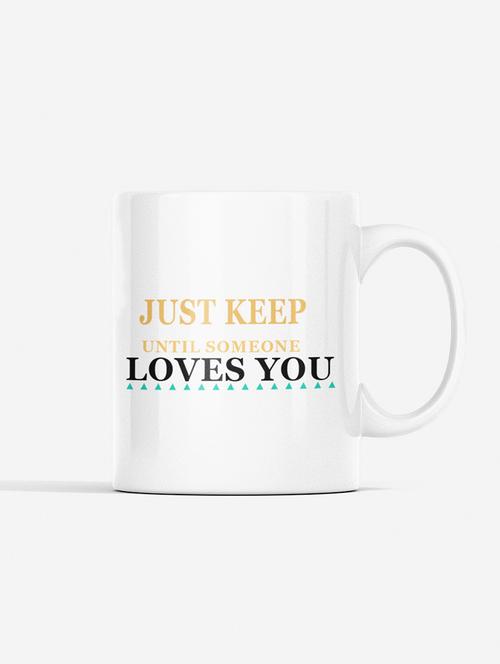 just keep working out until someone loves you, (bg yellow, black and white) - printed coffee mugs for gym lovers - 19890973 - Very Small Image - 1