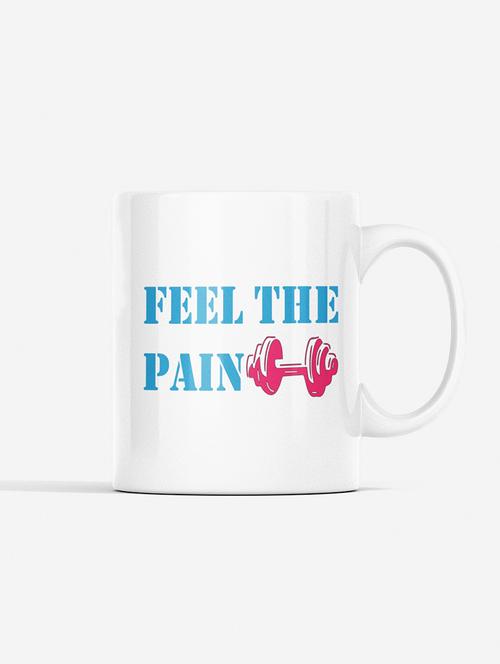 feel the pain, 1 dumble - printed coffee mugs for gym lovers - 19890995 - Very Small Image - 1