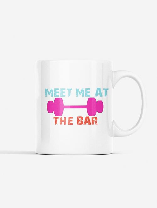 meet me at the bar,(bg pink, orange and blue) - printed coffee mugs for gym lovers - 19890996 - Very Small Image - 1