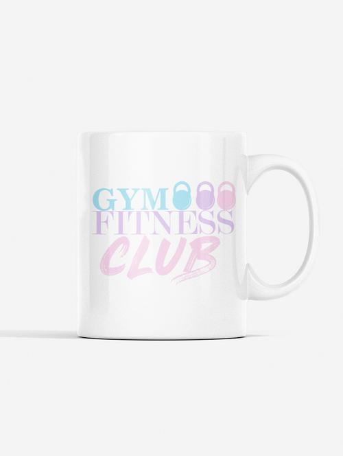 gym, fitness, club, (bg white, violet, pink) - printed coffee mugs for gym lovers - 19891005 - Very Small Image - 1