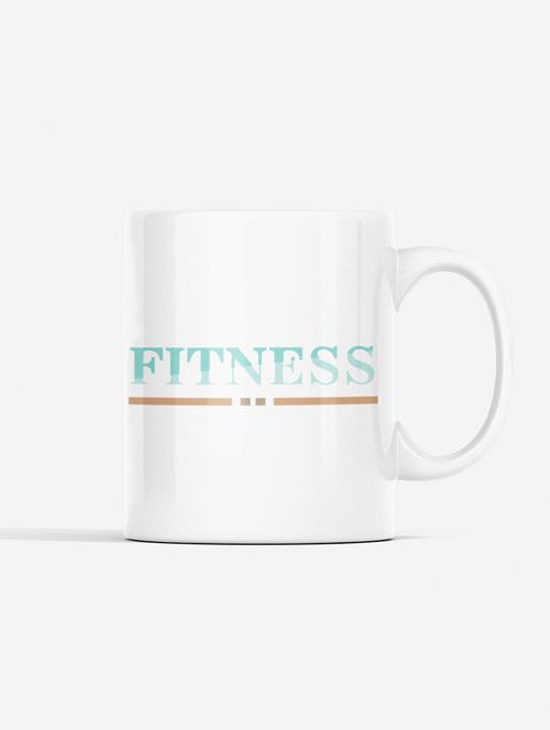 fitness, (bg blue and brown) - printed coffee mugs for gym lovers - 19891026 - Very Small Image - 1