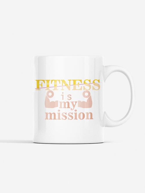 fitness is my mission - printed coffee mugs for gym lovers - 19891027 - Very Small Image - 1