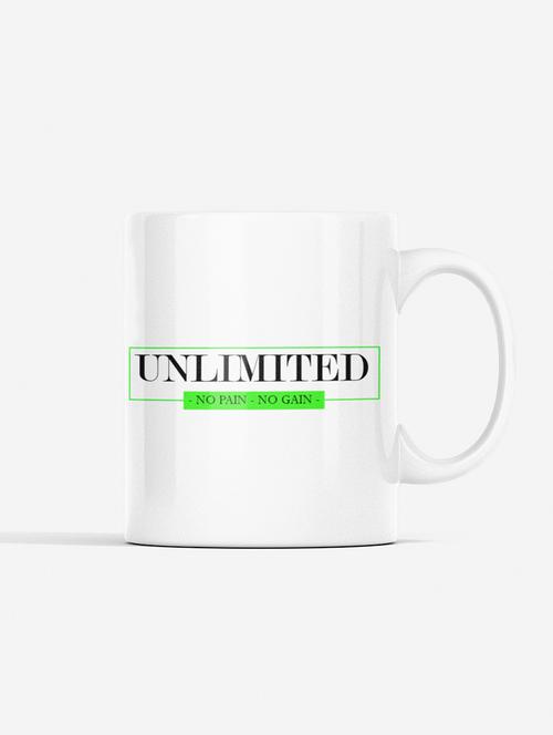 unlimited inside the box, (bg black and green) - printed coffee mugs for gym lovers - 19891037 - Very Small Image - 1