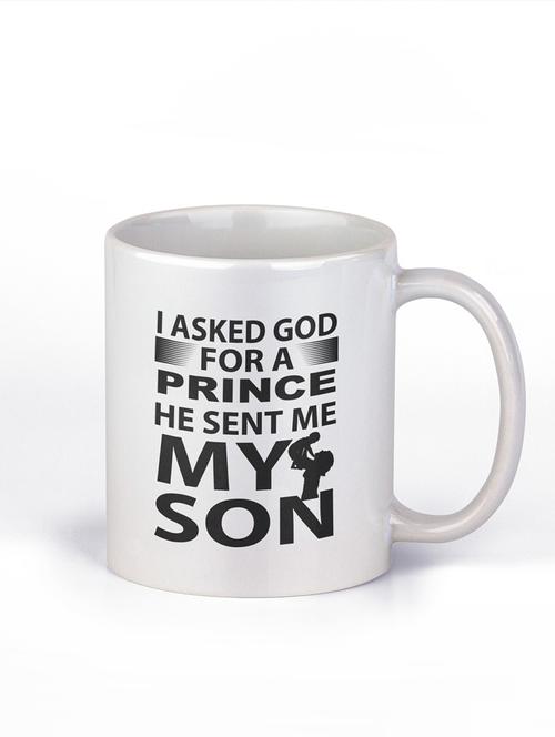 i asked god for a prince - printed coffee mugs for family - 19891073 - Very Small Image - 1