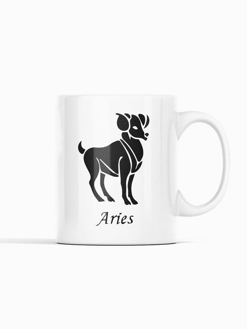 aries symbol (bg black) - zodiac sign printed coffee mugs - 19891153 - Very Small Image - 1