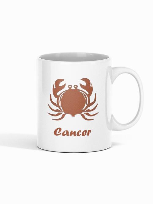 cancer (bg brown) - zodiac sign printed coffee mugs - 19891215 - Very Small Image - 1