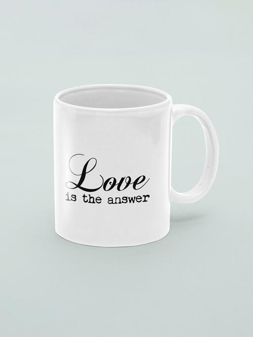 love is the answer - printed coffee mugs for valentine's day - 19891254 - Very Small Image - 1