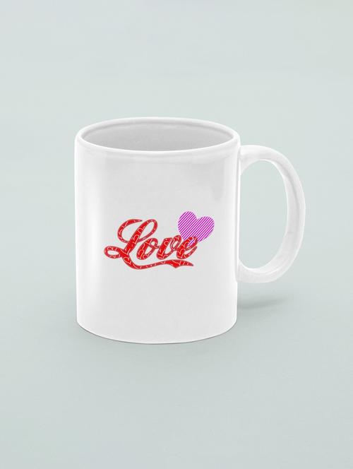 love text with pink heart - printed coffee mugs for valentine's day - 19891303 - Very Small Image - 1