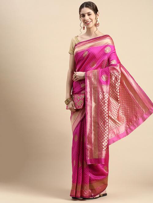 women's banarasi saree - 19891430 - Very Small Image - 1