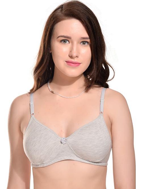 grey cotton regular bra - 19891481 - Very Small Image - 1