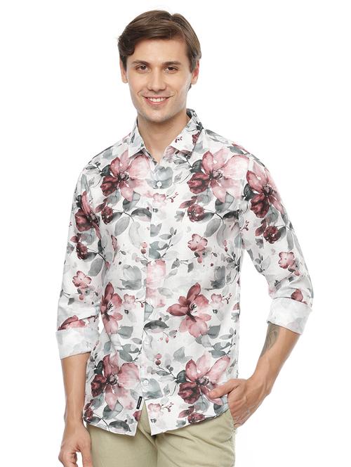 mens florals casual shirt - 19891905 - Very Small Image - 1